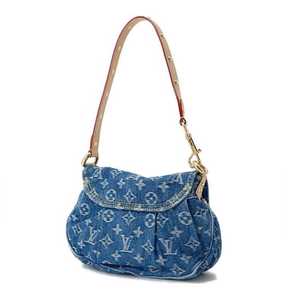 Blue LV Monogram Denim Sunset Shoulder/Crossbody Bag, New - Picture 3 of 17